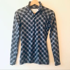 Nike Pro Dri Fit Half Zip Black Gray Long …